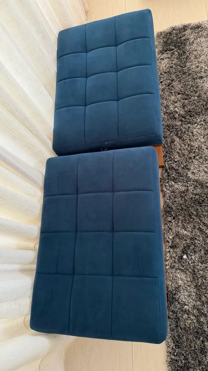 Banquetas estofadas com base de madeira  - Foto 4