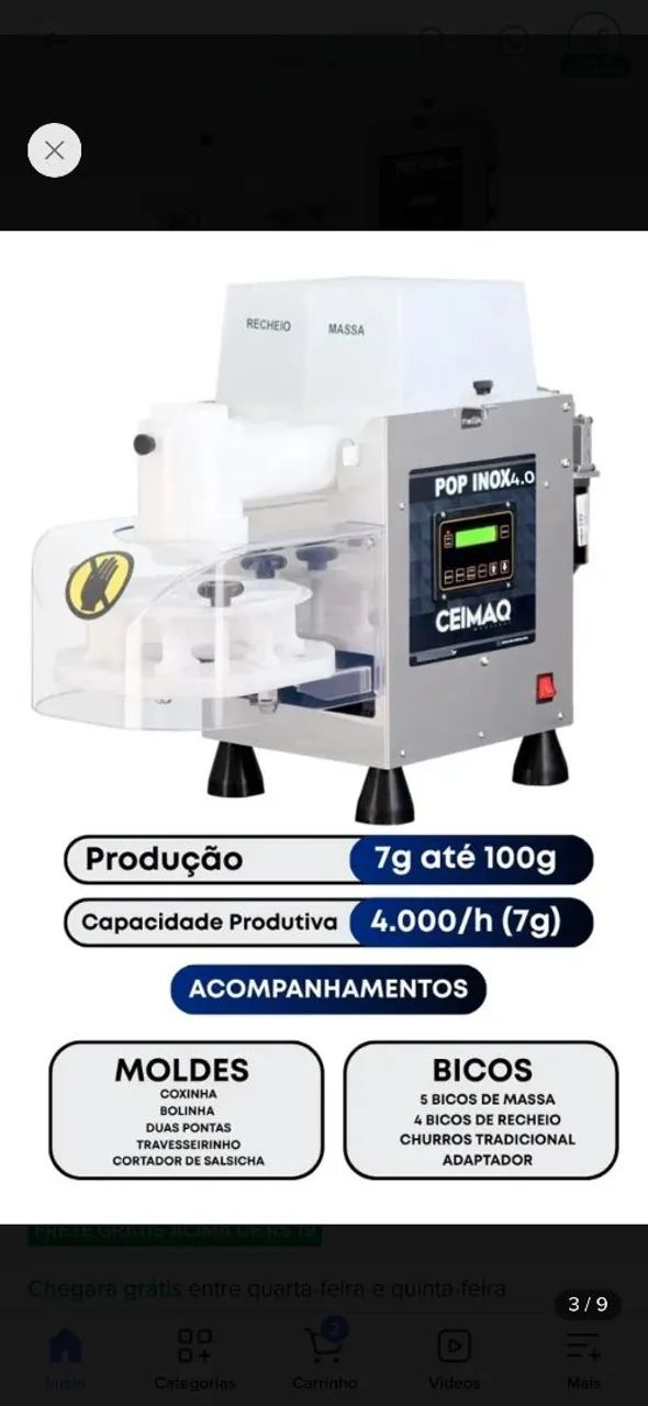 Máquina de fazer salgado 