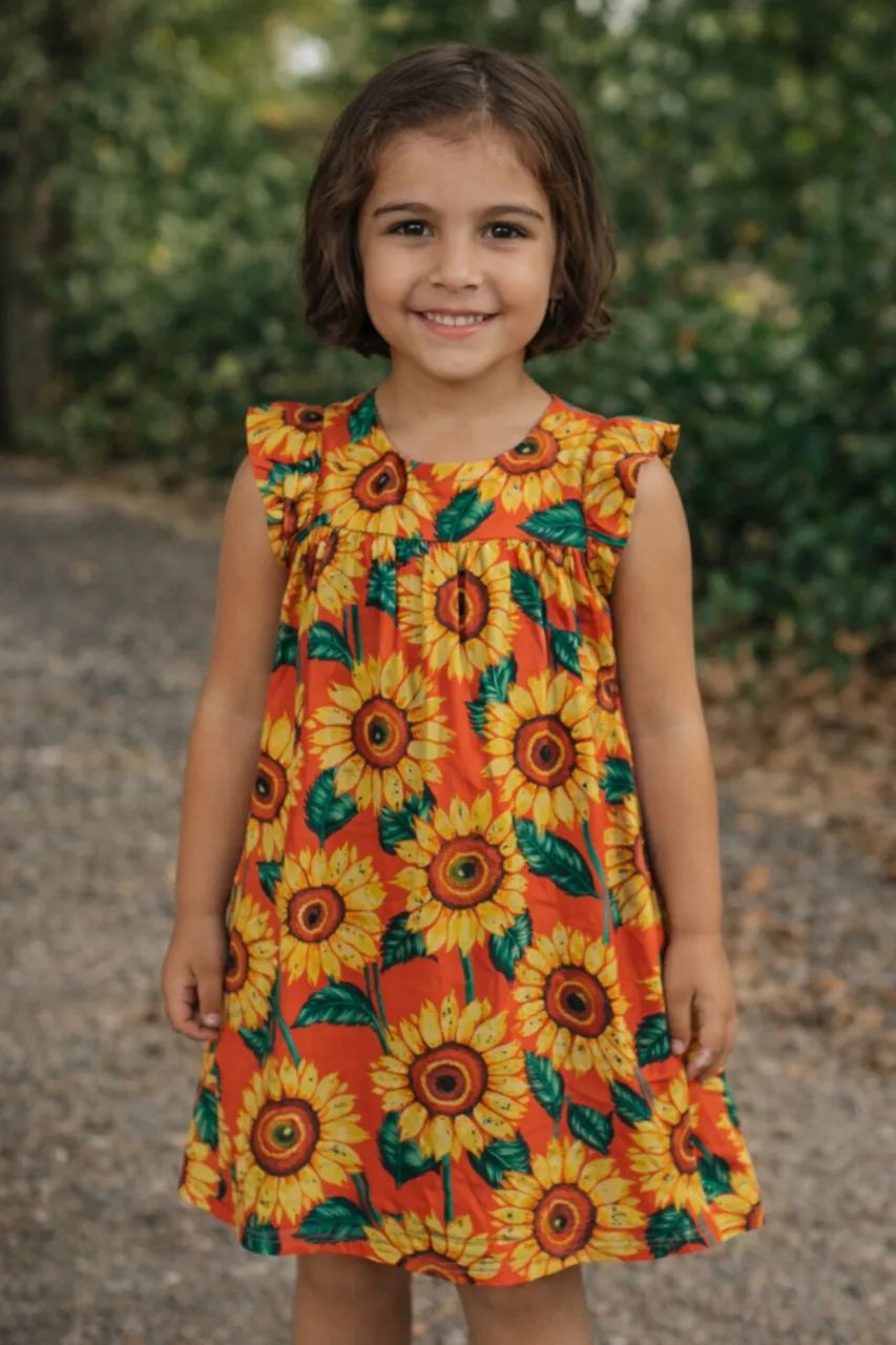 Vestido infantil 2 anos 100% algodão 