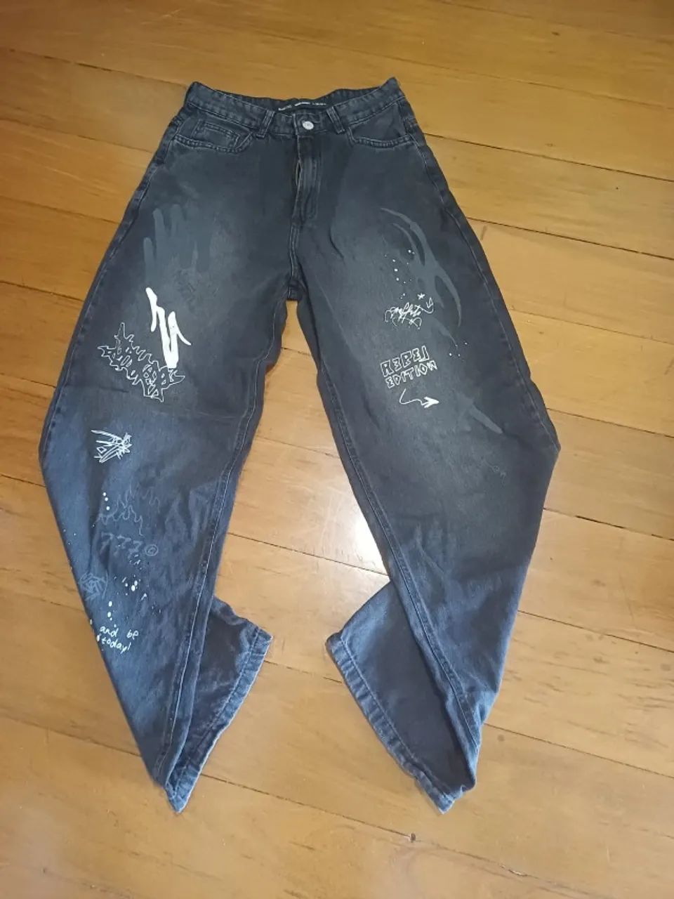 calça baggy renner preta - Foto 2