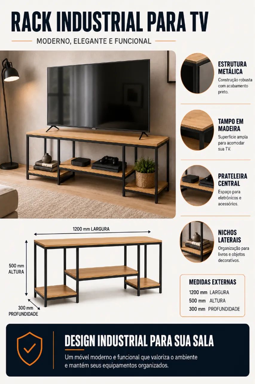 Moveis estilo industrial