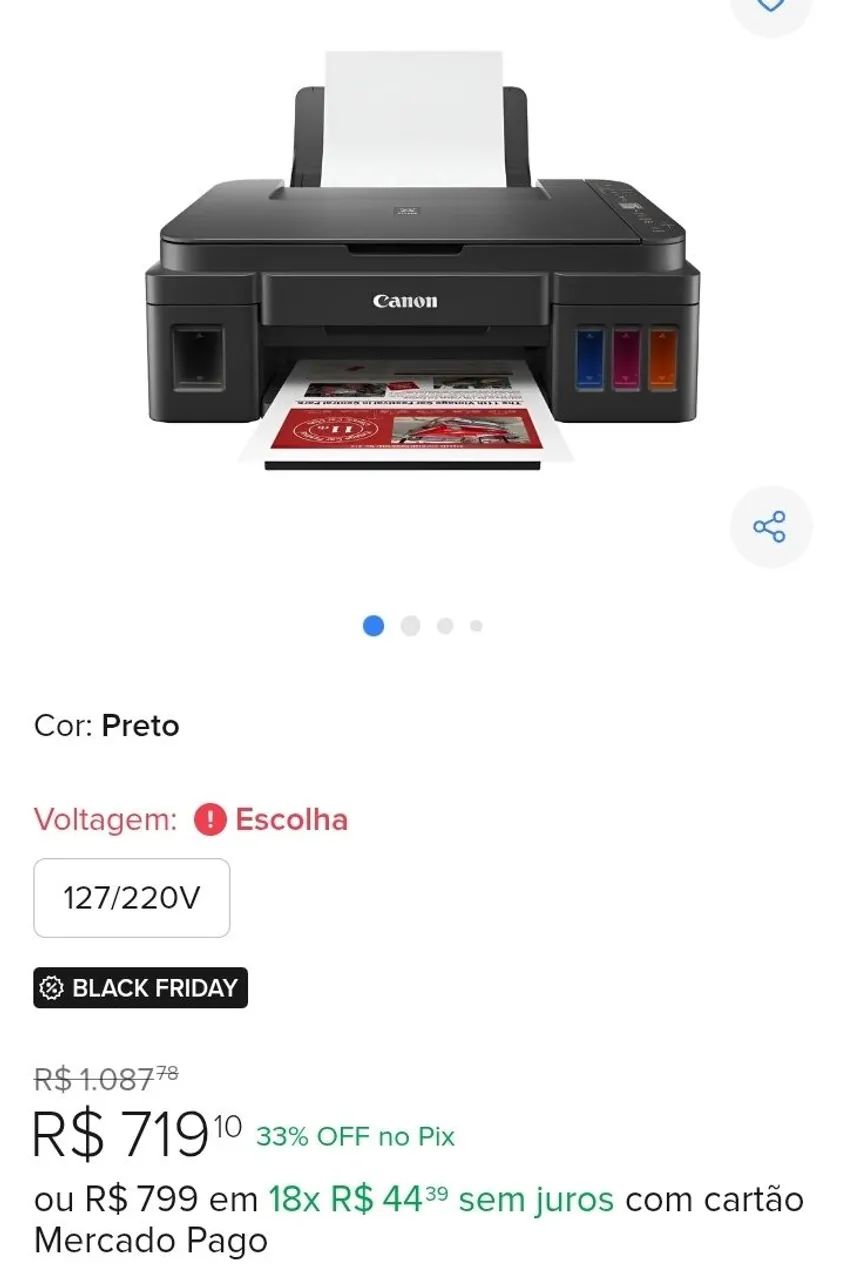 Impressora Canom PIXMA G3100 - Foto 4