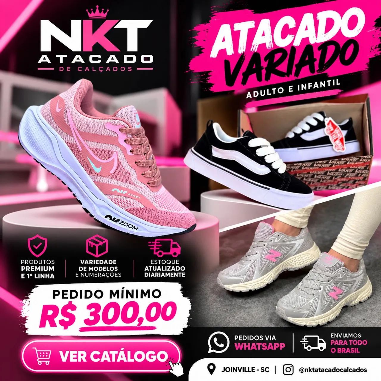 Tênis no atacado 
