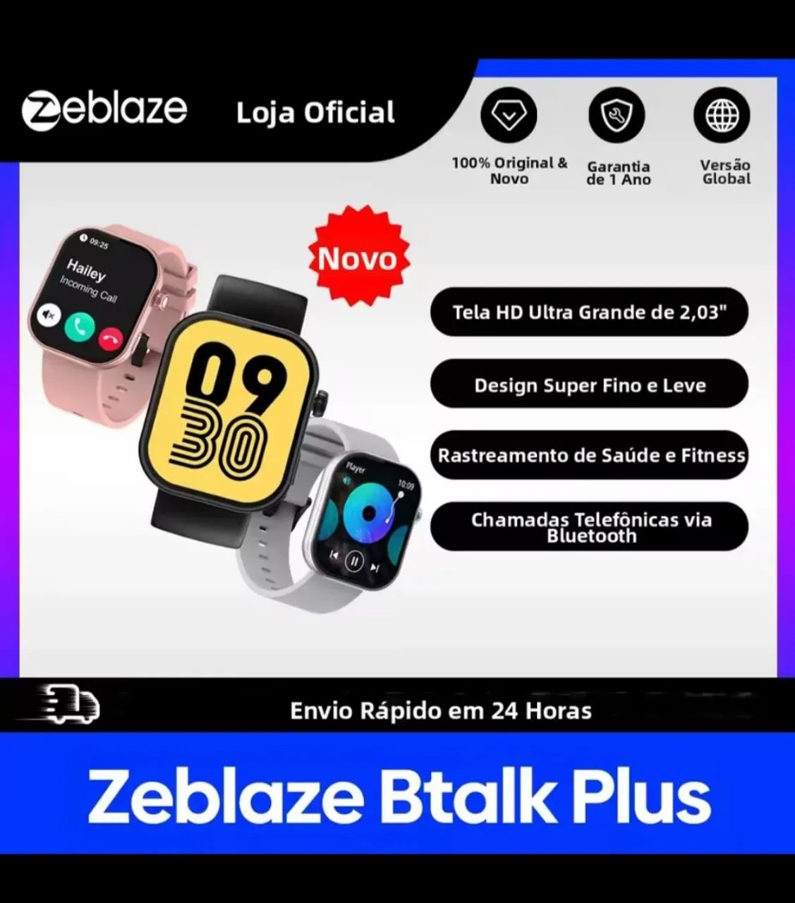 Smartwatch zeblaze btalk plus