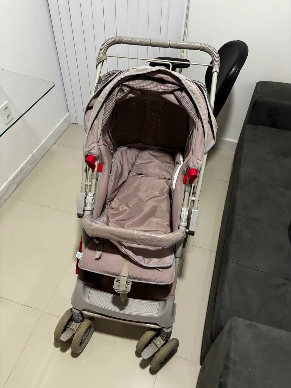 Carrinho de bebe com bebe conforto - Foto 4