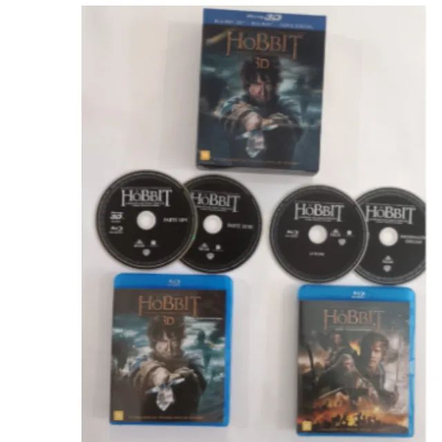 O Hobbit A Batalha Dos Cinco Exércitos Blu-ray 3d + Blu-ray (Usado)