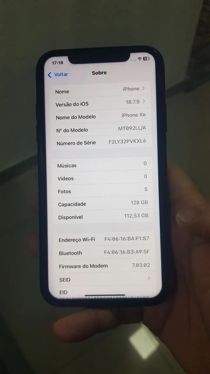 Iphone XR 128 GB R$650,00 abaixei pra vender  - Foto 5