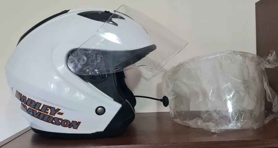 Capacete Harley Davidson Com Microfone/fone Bluetooth, acompanha Viseira Reserva Zerada e  - Foto 3