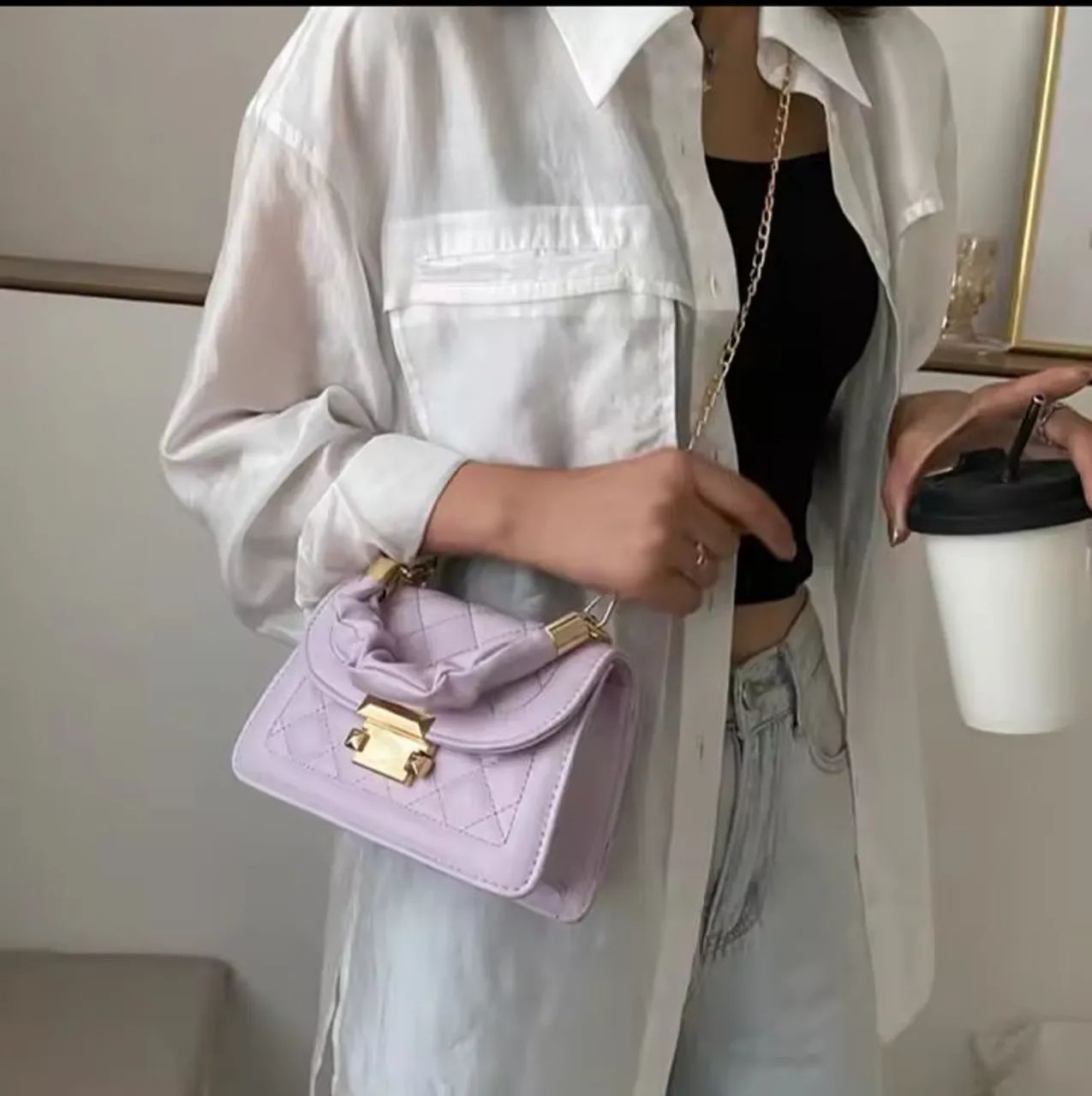 Bolsa tira colo  Lilás  - Foto 3