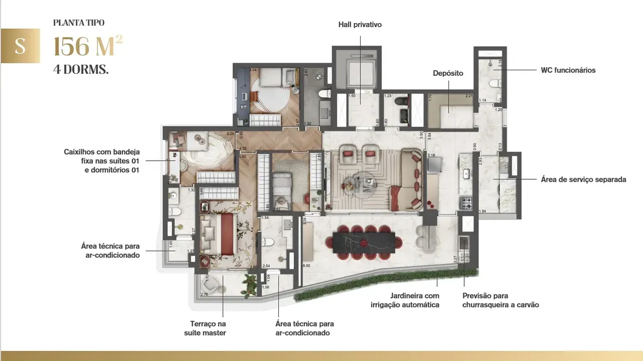 PLANTA 156m²