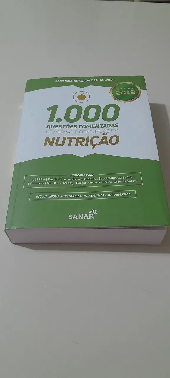 Livro 1000 Questões Comentadas De Provas e Concursos Em NUTRIÇÃO 