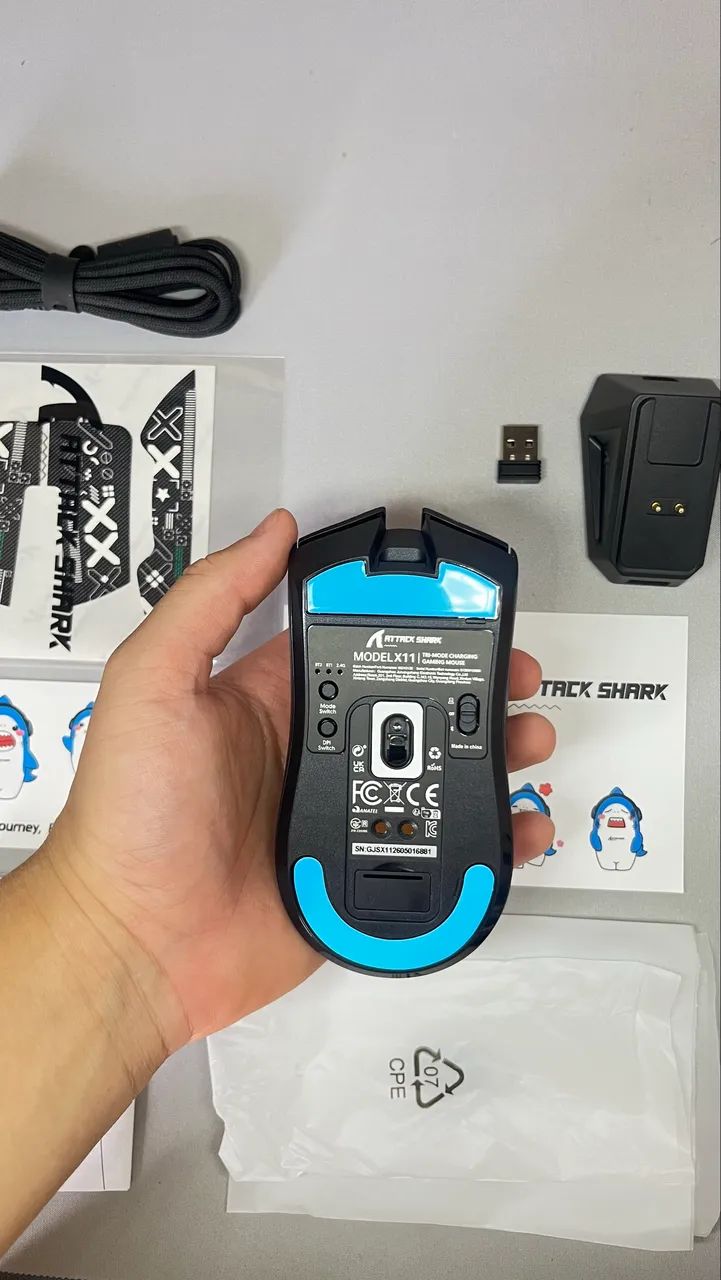 Mouse Gamer Sem Fio Attack Shark X11 - Foto 2