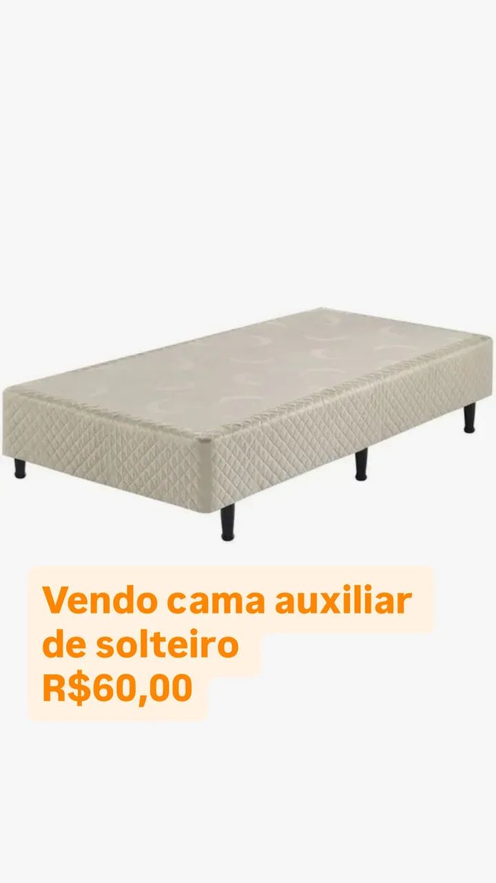Vendo colchão de solteiro e cama auxiliar 