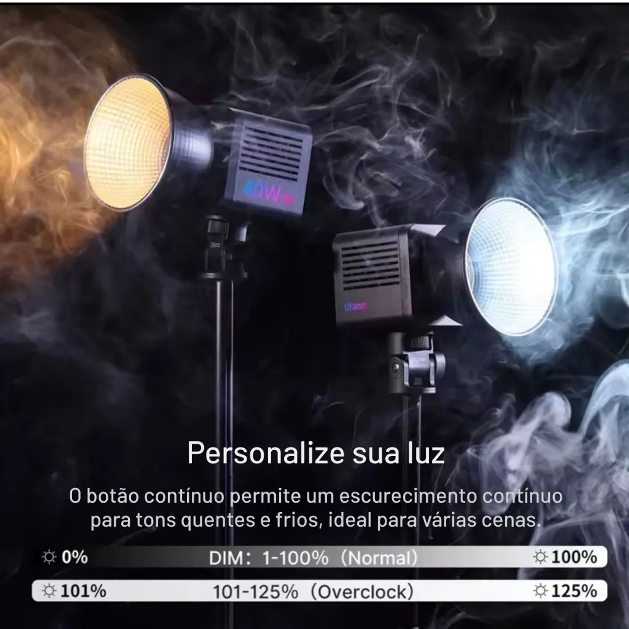 Kit de Iluminação Portátil Ulanzi W40 Pro RGB com Mini balão chinês 30cm - Foto 5