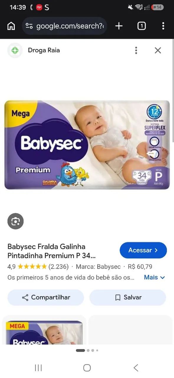 Fralda baby sec premium 