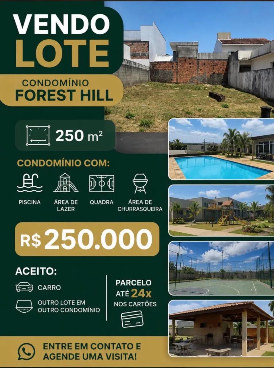 Vendo excelente lote condomínio Forest Hill - Foto 3