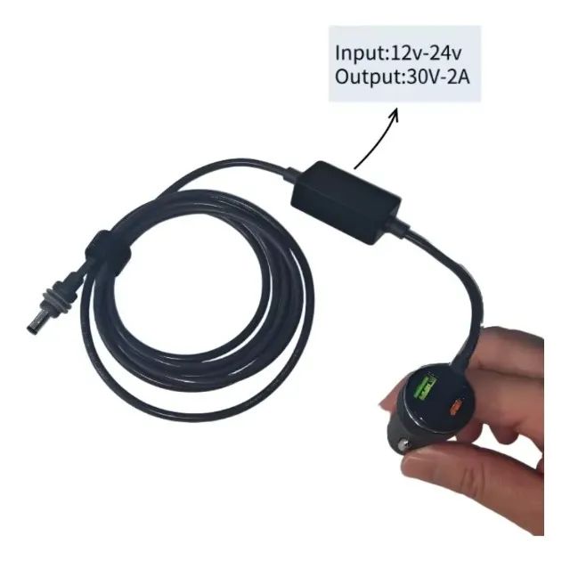 Conversor Starlink Mini Entrada 12v Saída 30v Veicular 2m - Foto 3