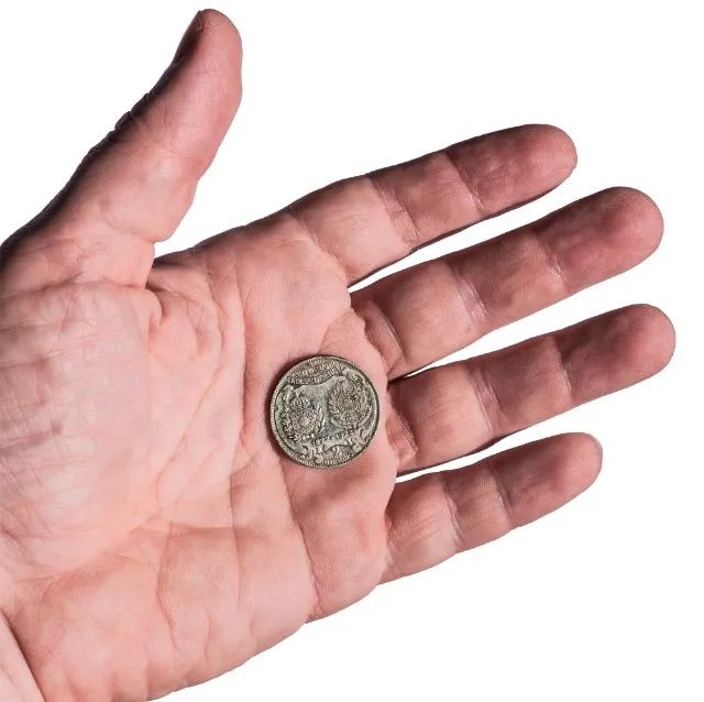Moeda de 2000 Réis Bras - MBC. 50% Prata. Ano 1922 - D.PEDRO.I.