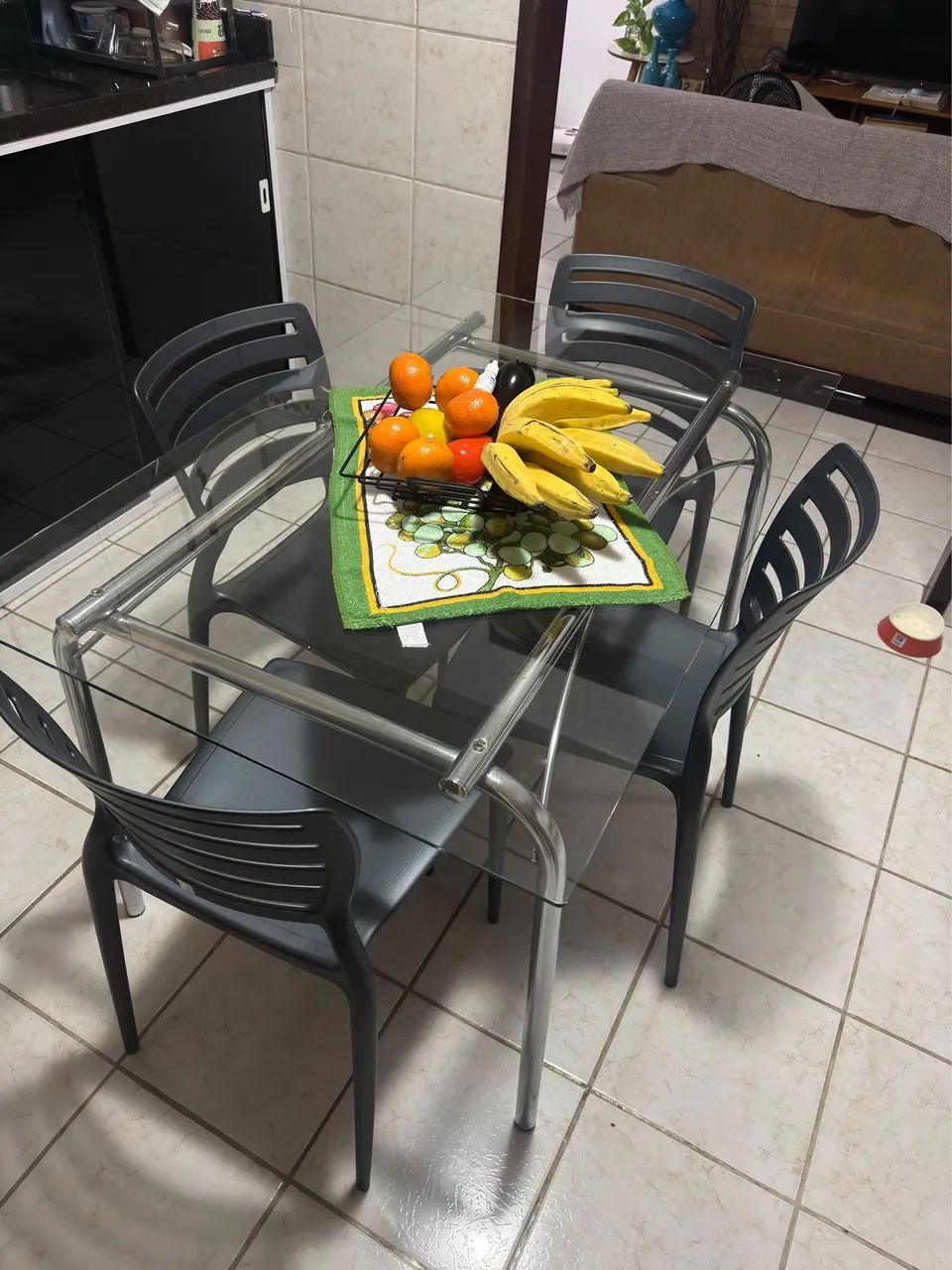 Mesa inox com 4 cadeiras Tramontina  - Foto 2