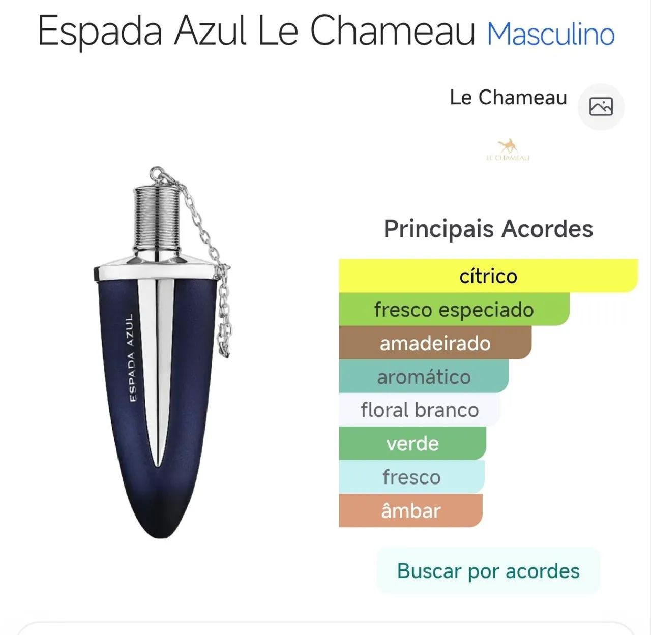 Perfume Emper Le Chameau Espada Azul  EDP 100ml - Foto 4