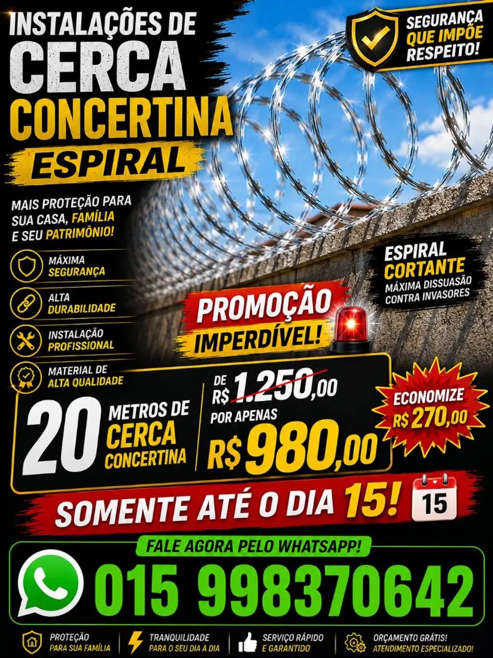 Instalação de cerca concertina  - Foto 3