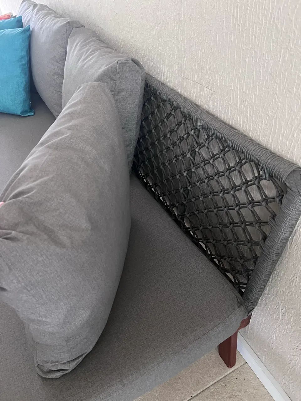 Sofá de Madeira e Corda Náutica Para Área Externa Primeira Linha - Foto 5