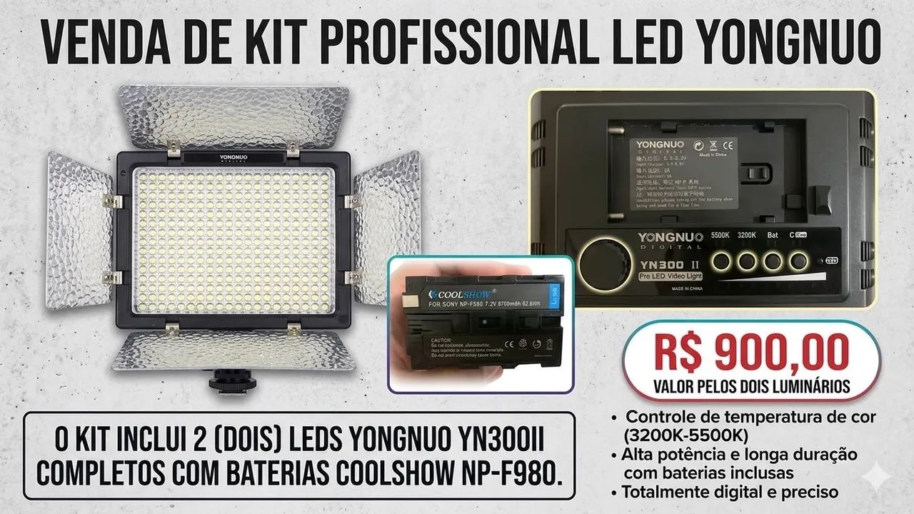 VENDA DE KIT PROFISSIONAL LED YONGNUO