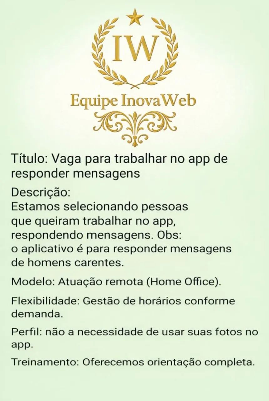 Oportunidade para mulheres 