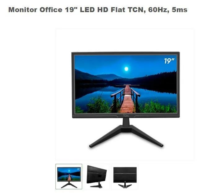 MONITOR 19 POLEGADAS NOVO