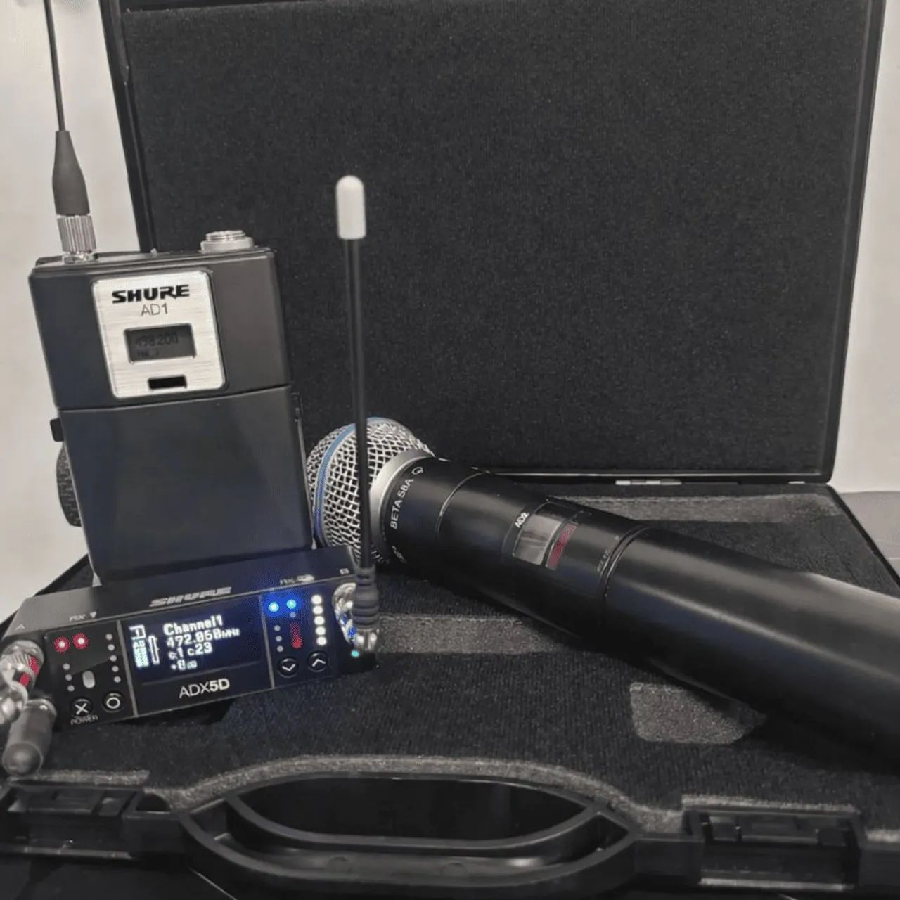 Sistema Duplo Microfone Axient Digital ADX5D Compacto AD2 Beta 58A + Bodypack AD1 - Foto 5