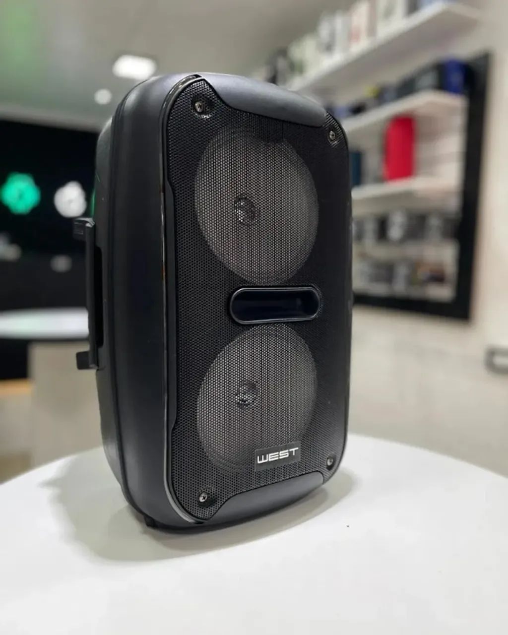 Caixa de som bluetooth TOP SONIC 200w Sp336 02 microfones preto