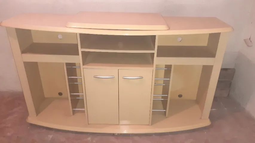 Rack para TV e sala de estar