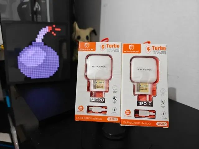 Carregador Turbo 15W H'MASTON - Micro e Tipo-C - Foto 2