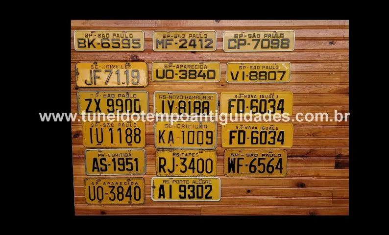 Placas Amarelas Antigas - Foto 2