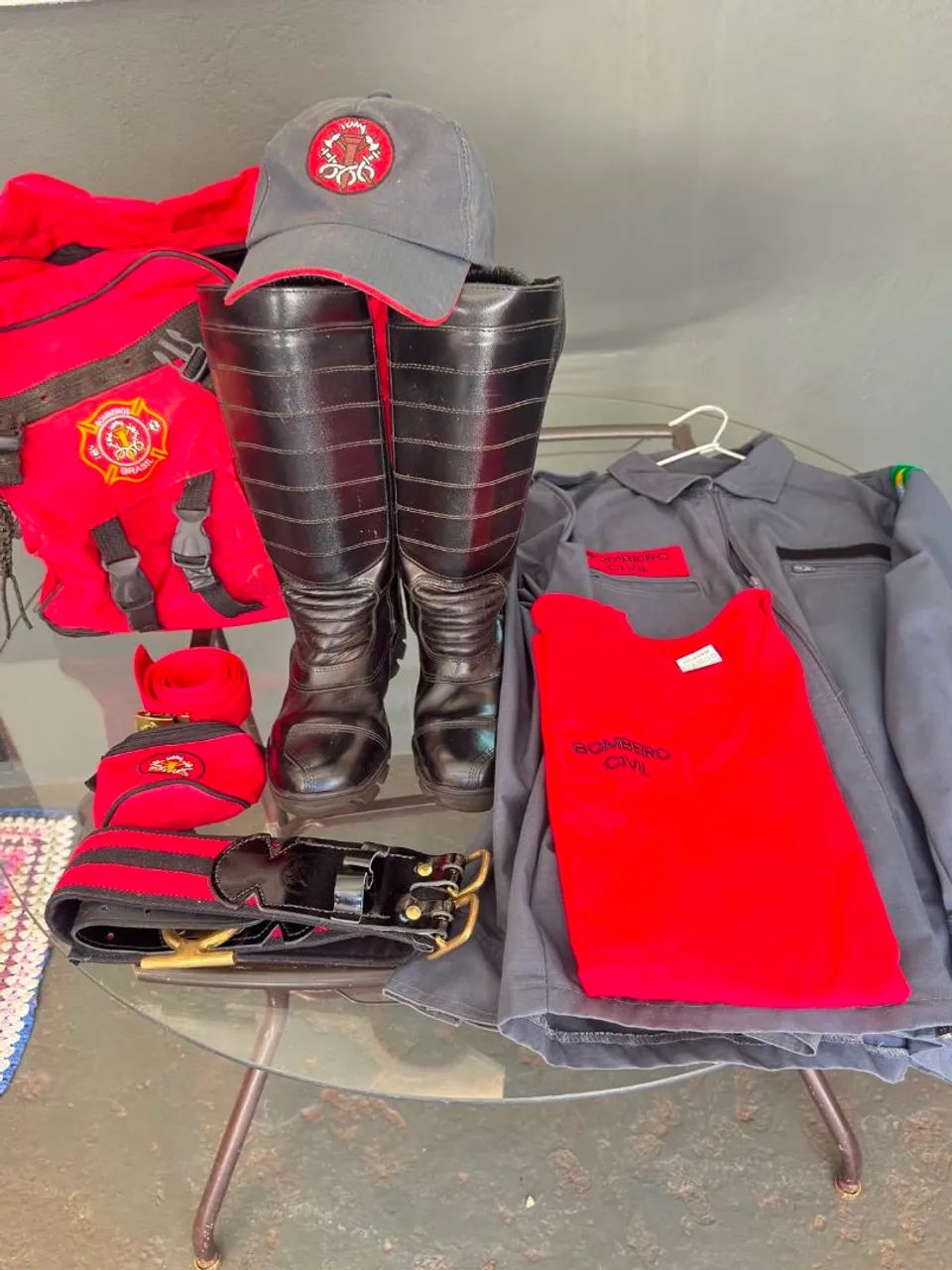 Kit completo bombeiro civil ótimo estado 