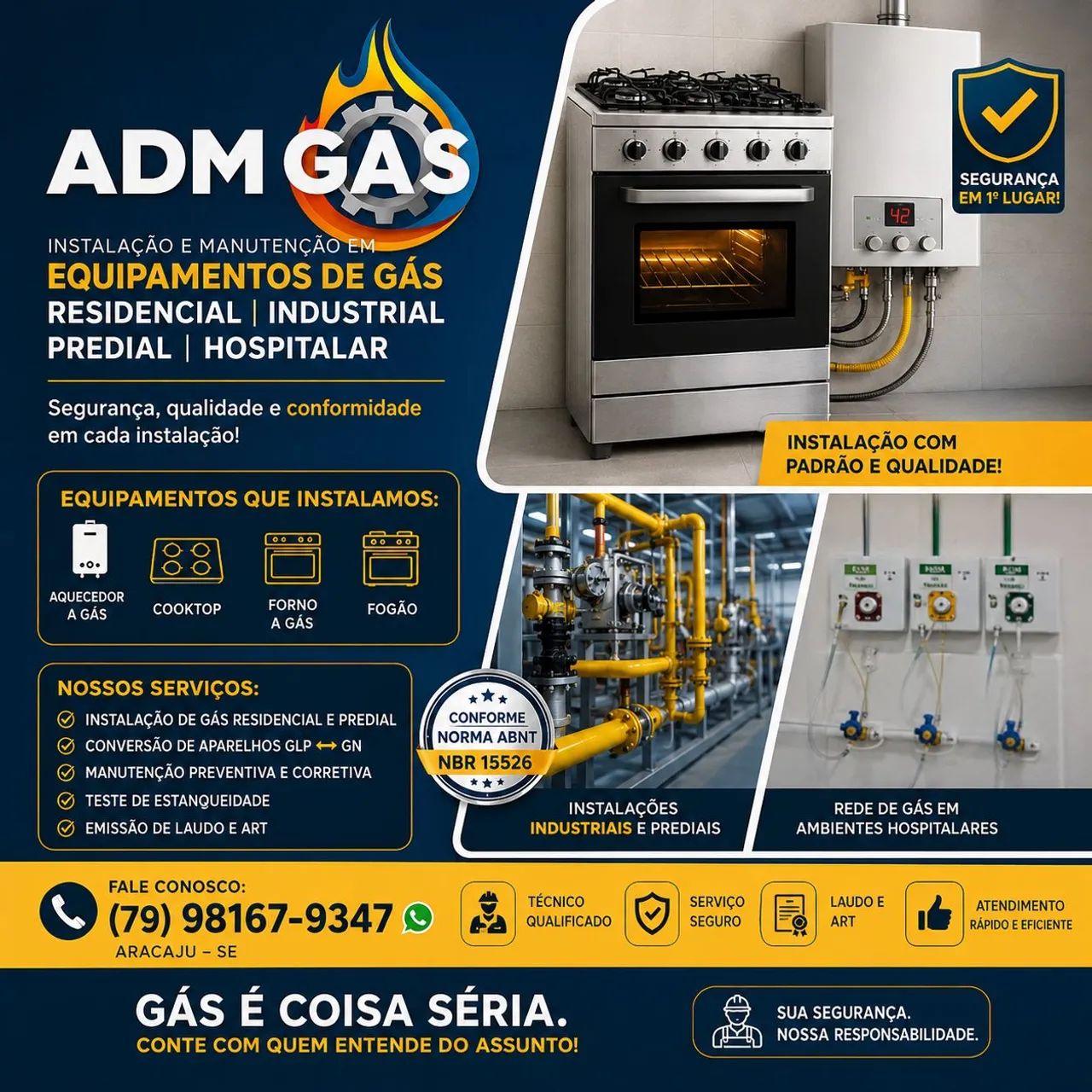 ADM GÁS instalação e manutenção 