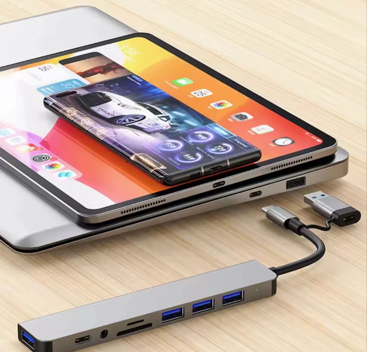 Hub USB-C 7 em 1 - Adaptador para Notebook e PC - Foto 3