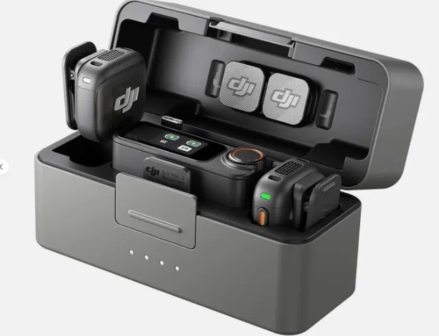 Microfone Dji Mic 3 Microfone sem fio Dji Mic 3 2tx+1rex com case de carregamento