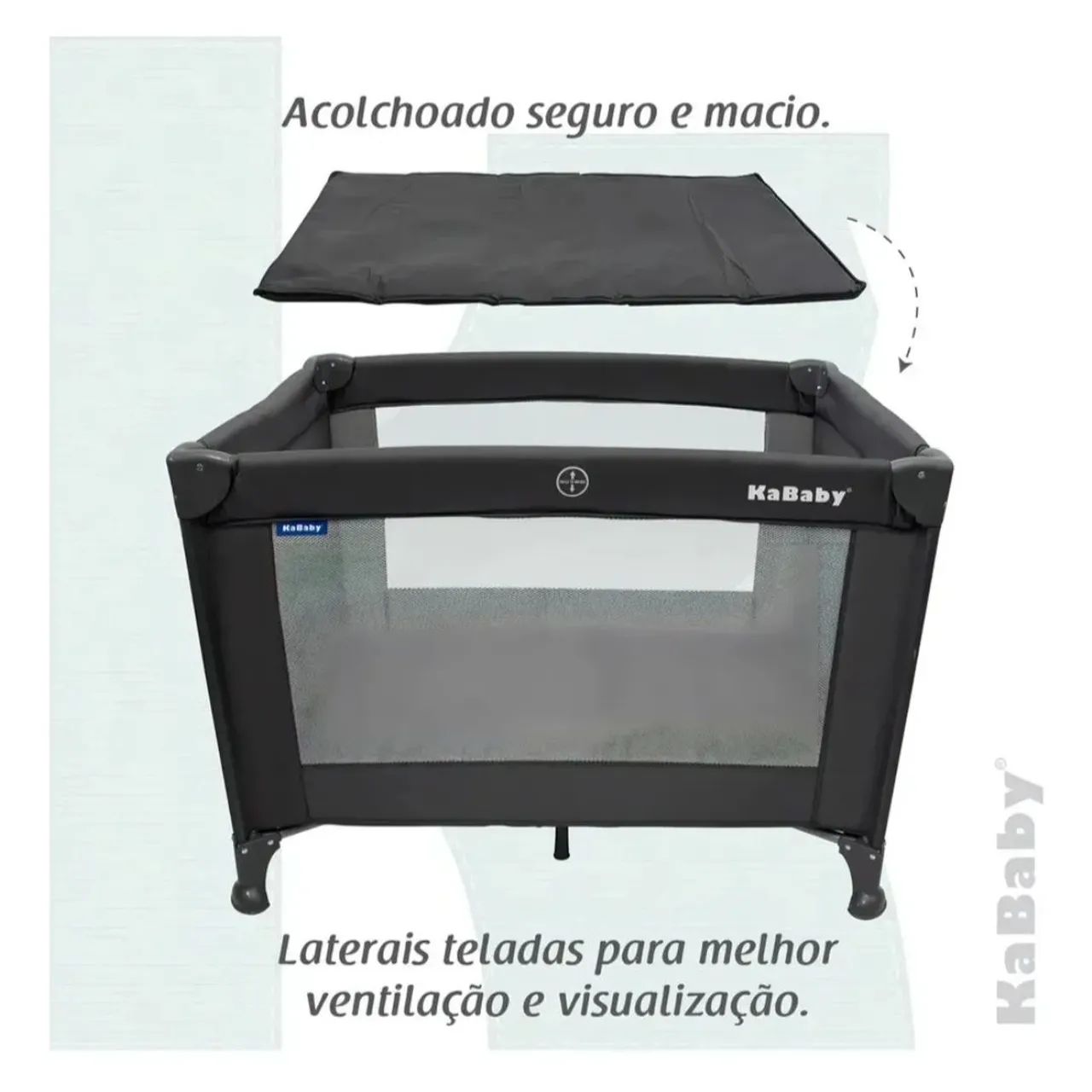 Berço Portátil Infantil Cercado Kababy - Foto 5