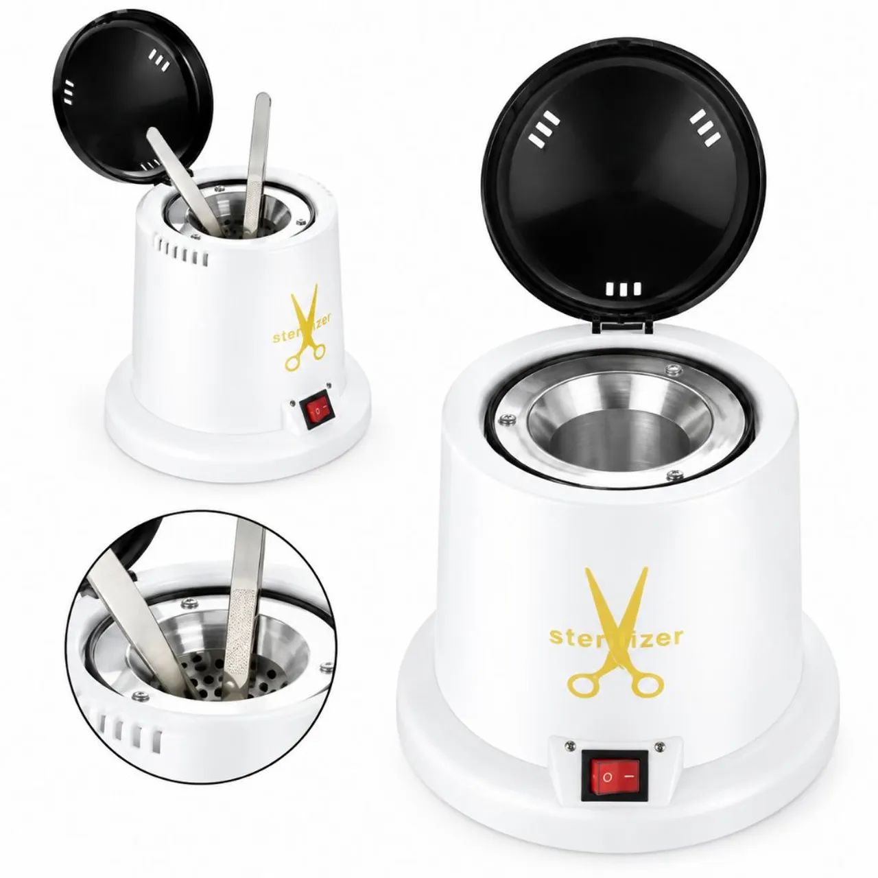 Esterilizador Estufa Alicate e Pinças tesouras Unha Elétrico Bivolt 110V e 220v manicure