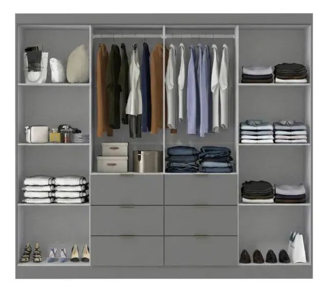 Guarda Roupas com 4 Portas e 6 Gavetas Bahrein  - Foto 4