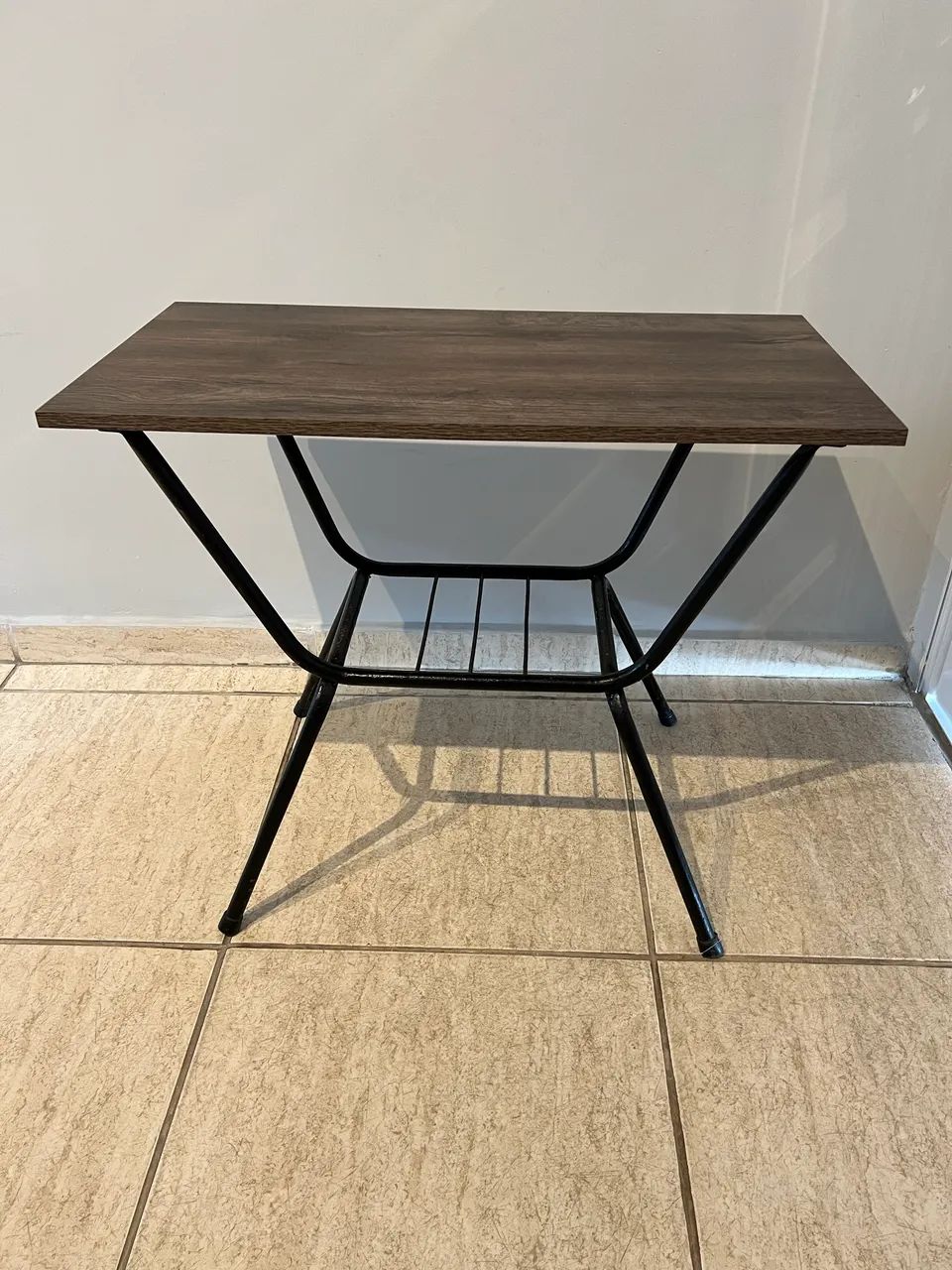 Mesa de Ferro com Madeira - Vintage - Foto 3