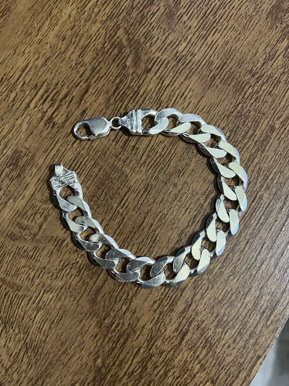 Pulseira de prata 13mm 42g - Foto 4