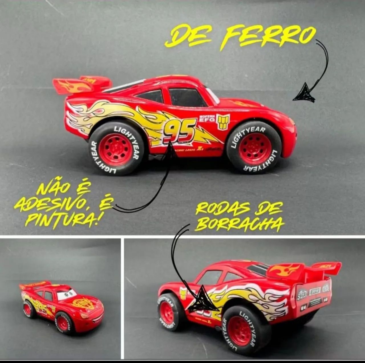 Escultura de  soldados miniatura do filme carros  metal 