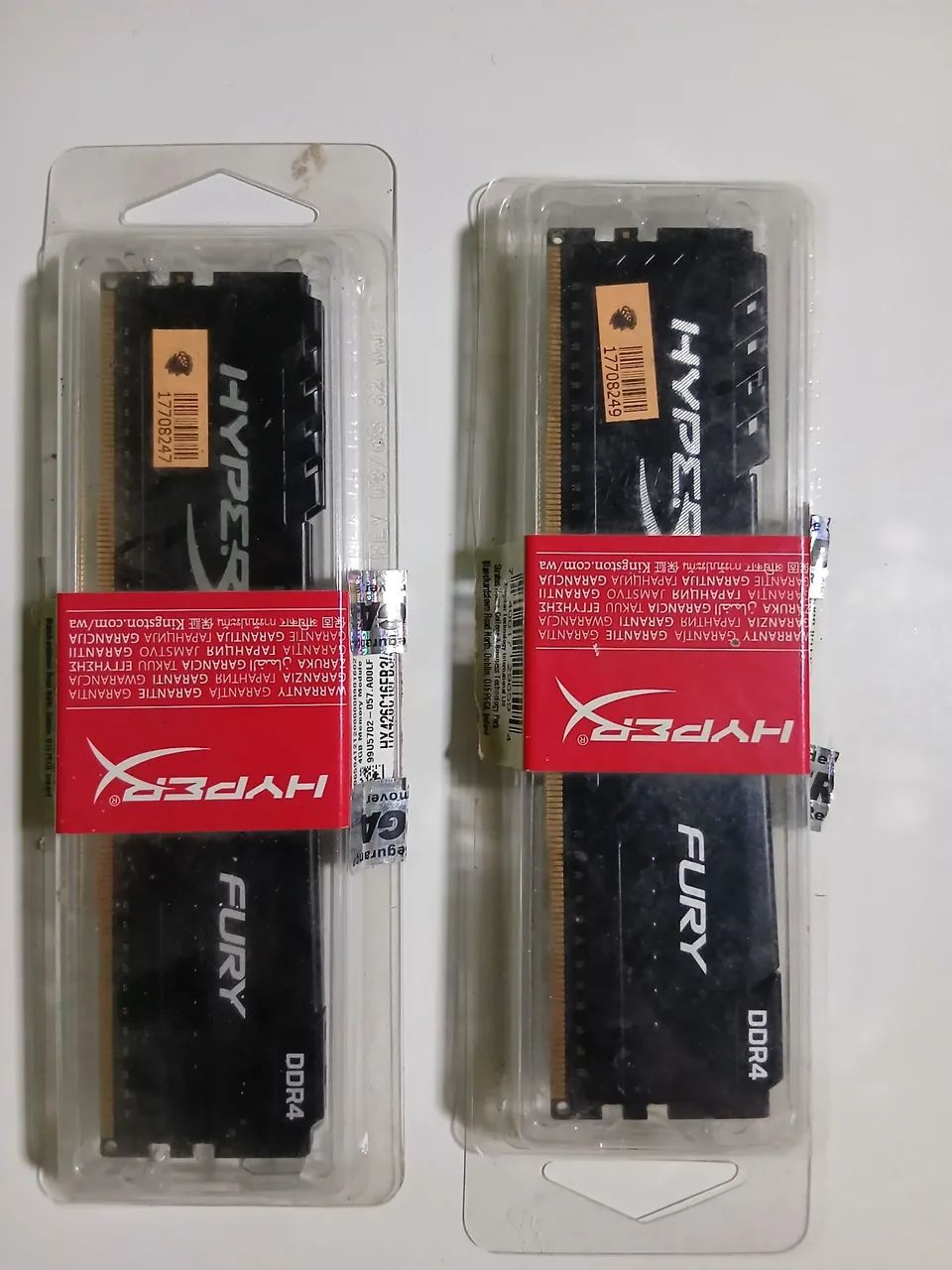 Memória hyperx fury ddr4 2x4 gb 