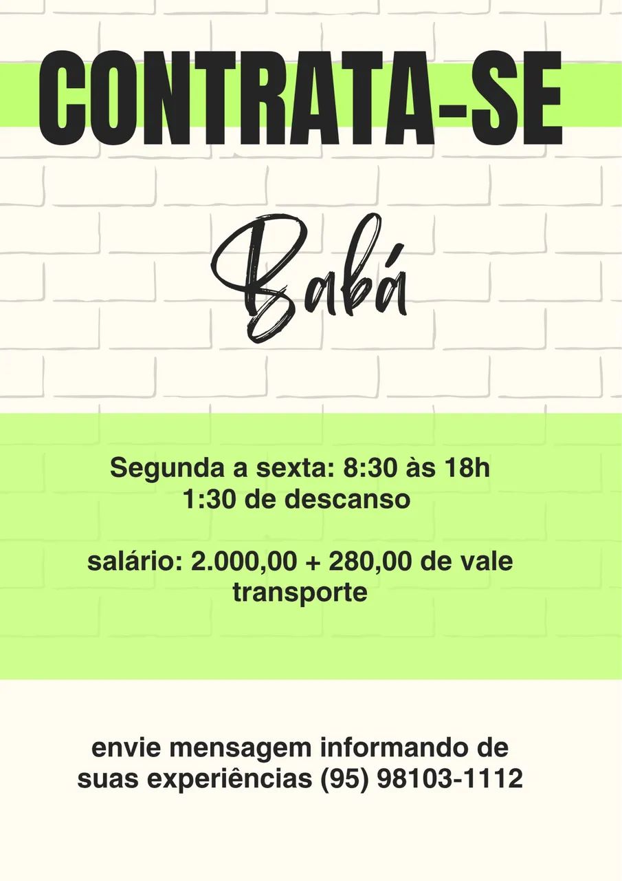 Contrata-se babá