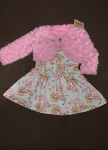 vestido com casaco infantil