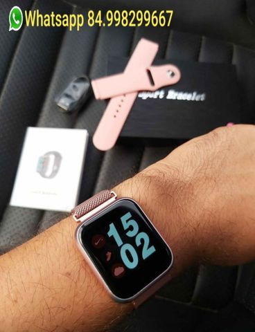 Relógio P80 é uma versão mais nova do P70, preto rosa ou prata a tela toda é touch.