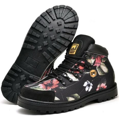 Bota Caterpillar Floral Estilo - Foto 3