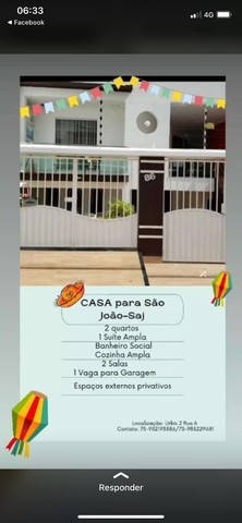 Casa para temporada do São João 